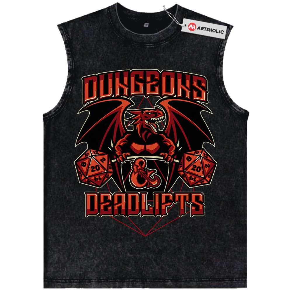 Alternative view of Dungeons and Dragons Tank Top, Game Tank Top, Vintage Tank Top