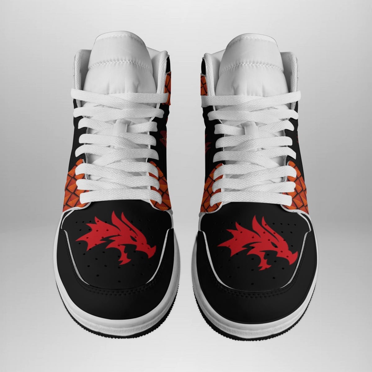 Alternative view of Dungeons & Dragons Shonen Custom Sneaker Mid 1 Basketball Shoes - Stylish Fantasy Sneakers for Gamers - Otaku Hall