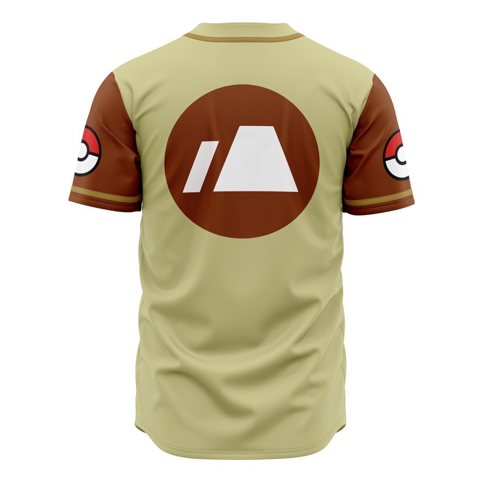 Alternative view of Earthquakes Ground Type Pokemon Baseball Jersey