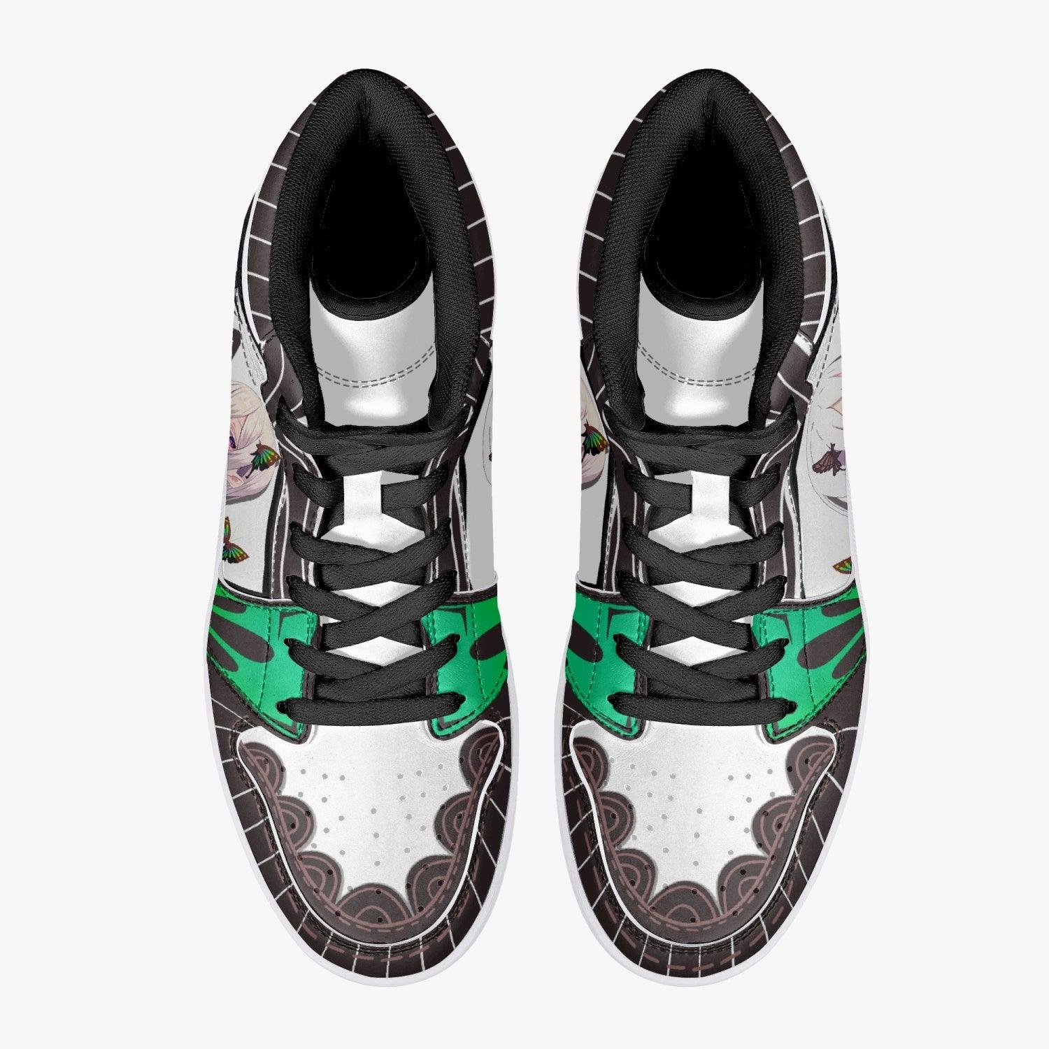 Alternative view of Echidna ReZero Custom Sneaker Mid 1 Basketball Shoes - Otaku Hall
