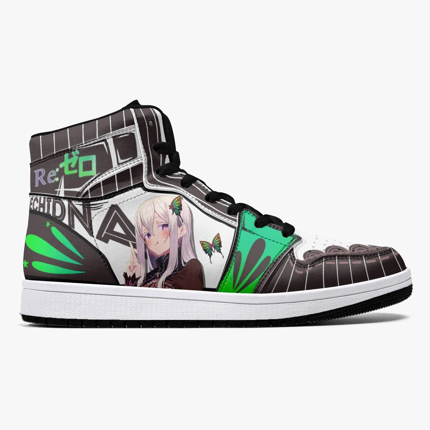 Alternative view of Echidna ReZero Custom Sneaker Mid 1 Basketball Shoes - Otaku Hall