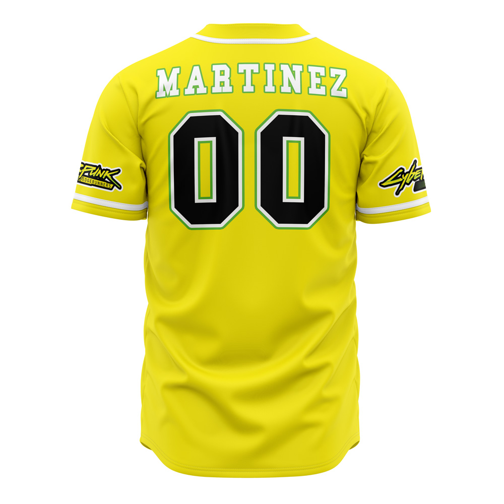 Alternative view of Edgerunners V1 Cyberpunk 2077 Baseball Jersey