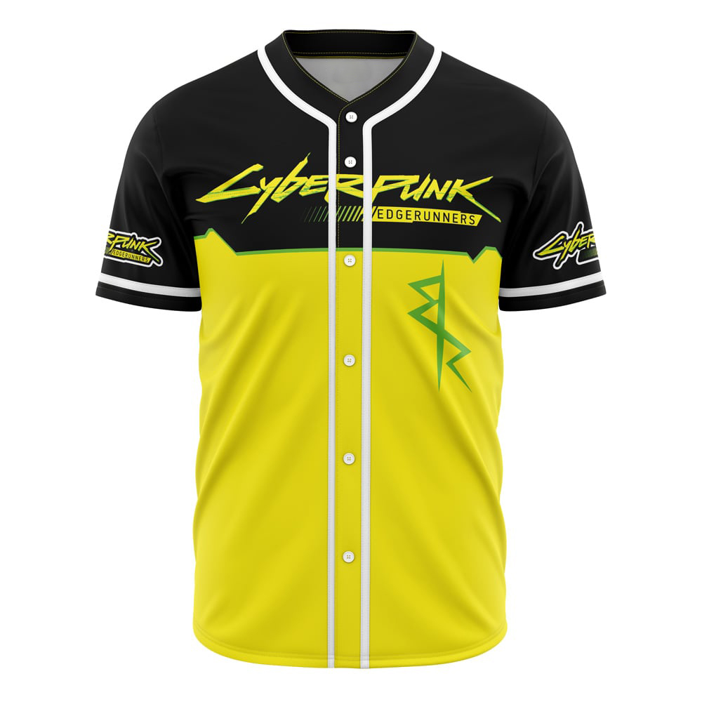 Alternative view of Edgerunners V2 Cyberpunk 2077 Custom Baseball Jersey - Otaku Hall