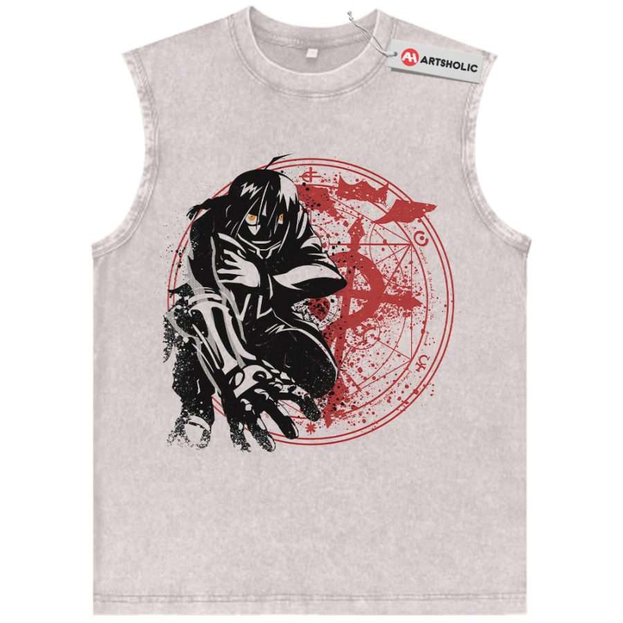 Alternative view of Edward Elric Tank Top, Fullmetal Alchemist Tank Top, Anime Tank Top, Vintage Tank Top