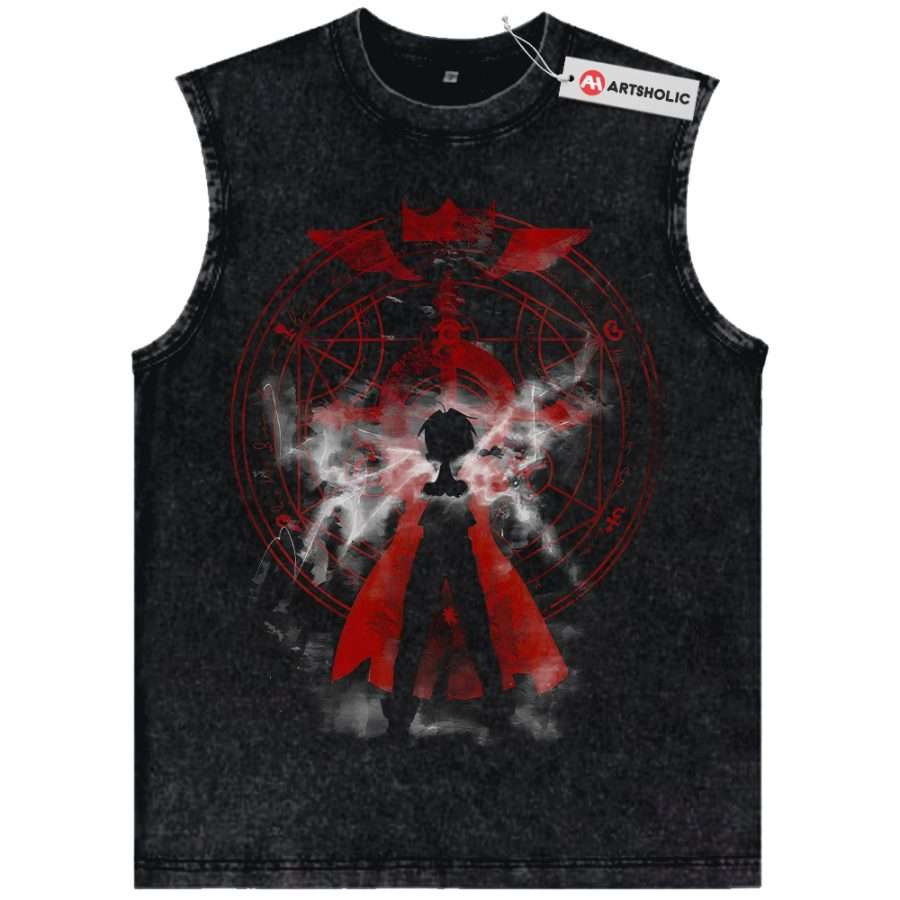 Alternative view of Edward Elric Tank Top, Fullmetal Alchemist Tank Top, FMA Tank Top, Anime Tank Top, Vintage Tank Top