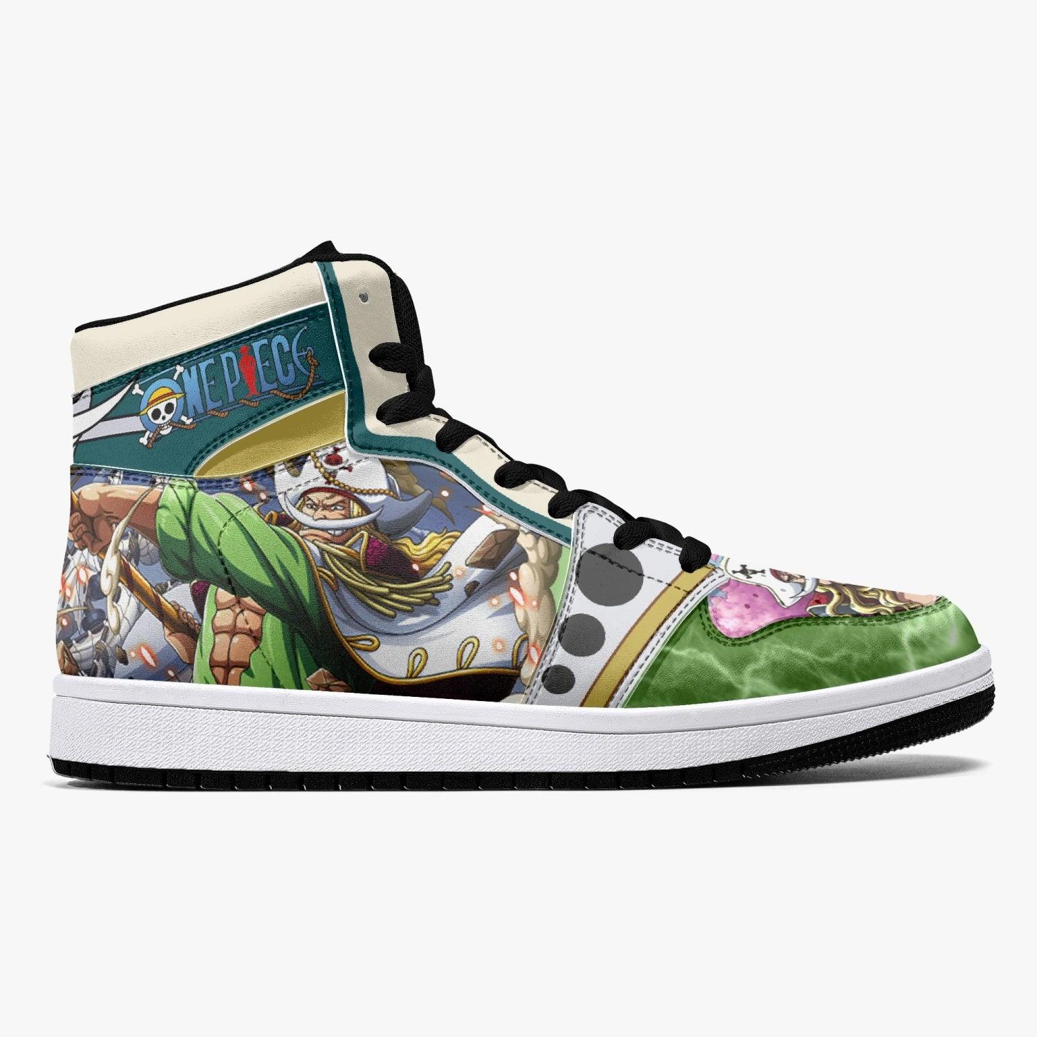 Alternative view of Edward Newgate Wano One Piece Custom Sneaker Mid 1 Basketball Shoes - Otaku Hall