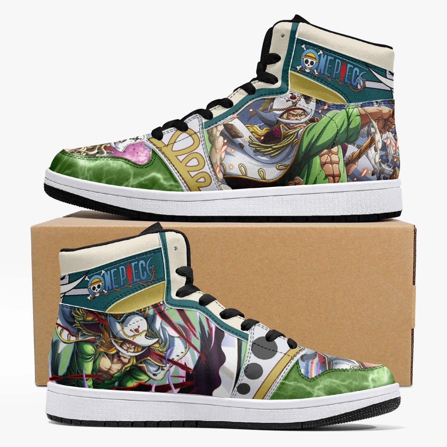 Edward Newgate Wano One Piece Custom Sneaker Mid 1 Basketball Shoes - Otaku Hall