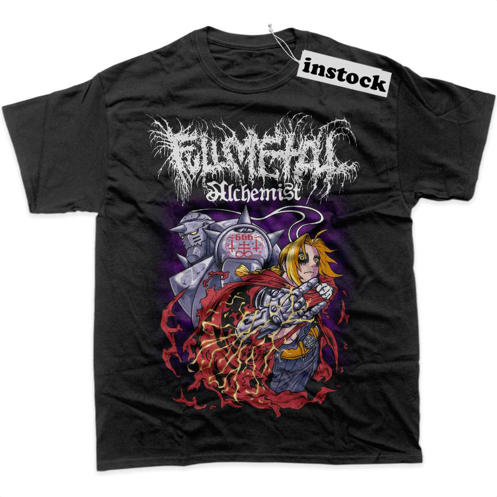 Edward vs Alphonse Elric Shirt, Fullmetal Alchemist Shirt, Anime Shirt, Graphic T-Shirt