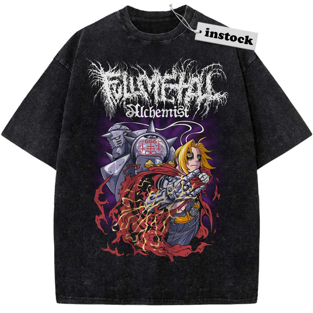 Edward vs Alphonse Elric Shirt, Fullmetal Alchemist Shirt, Anime Shirt, Vintage T-Shirt