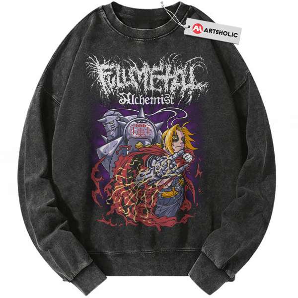 Edward vs Alphonse Elric Sweatshirt, Fullmetal Alchemist Sweatshirt, Anime Sweatshirt, Vintage Sweatshirt