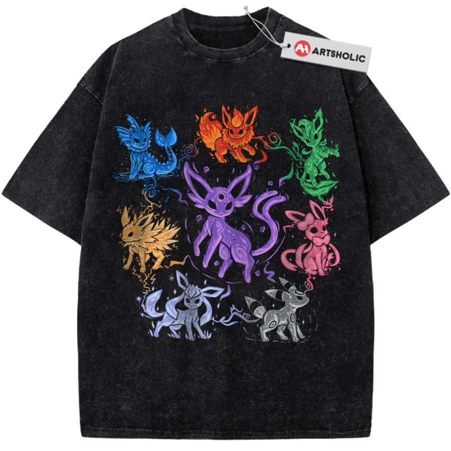 Alternative view of Eevee Evolution Shirt, Pokemon shirt, Anime Shirt, Vintage Tee