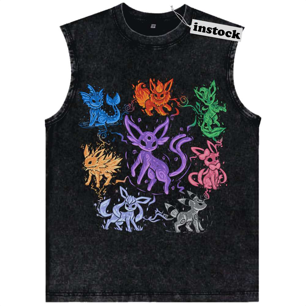 Eevee Evolution Tank Top, Pokemon Tank Top, Anime Tank Top, Vintage Tank Top