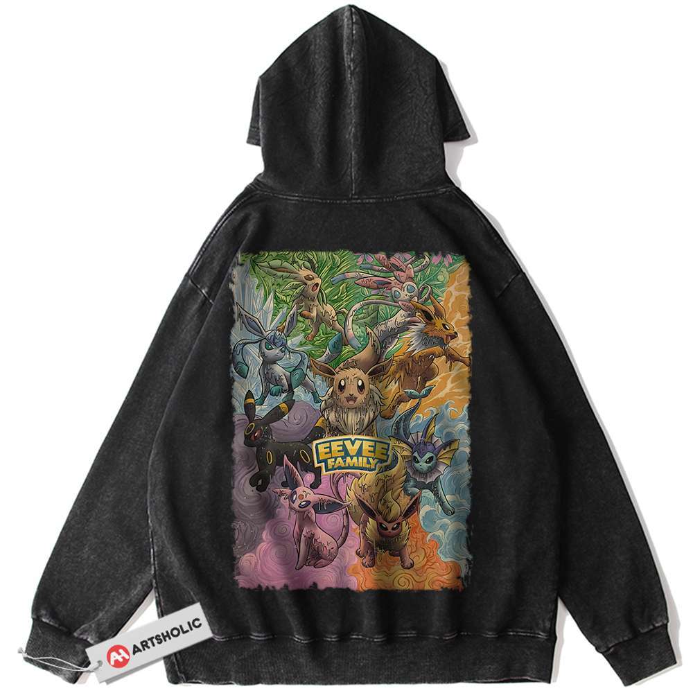 Eevee Hoodie, Pokemon Hoodie, Anime Hoodie, Vintage Hoodie