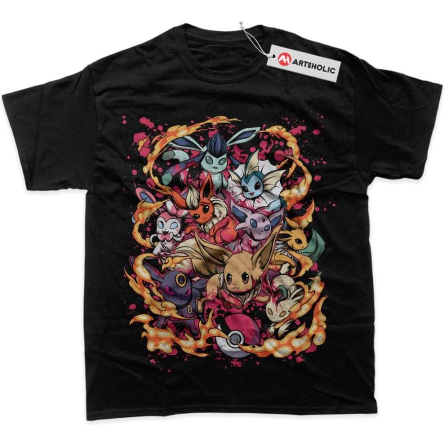 Alternative view of Eevee Shirt, Pokemon Shirt, Anime Shirt, Graphic T-Shirt