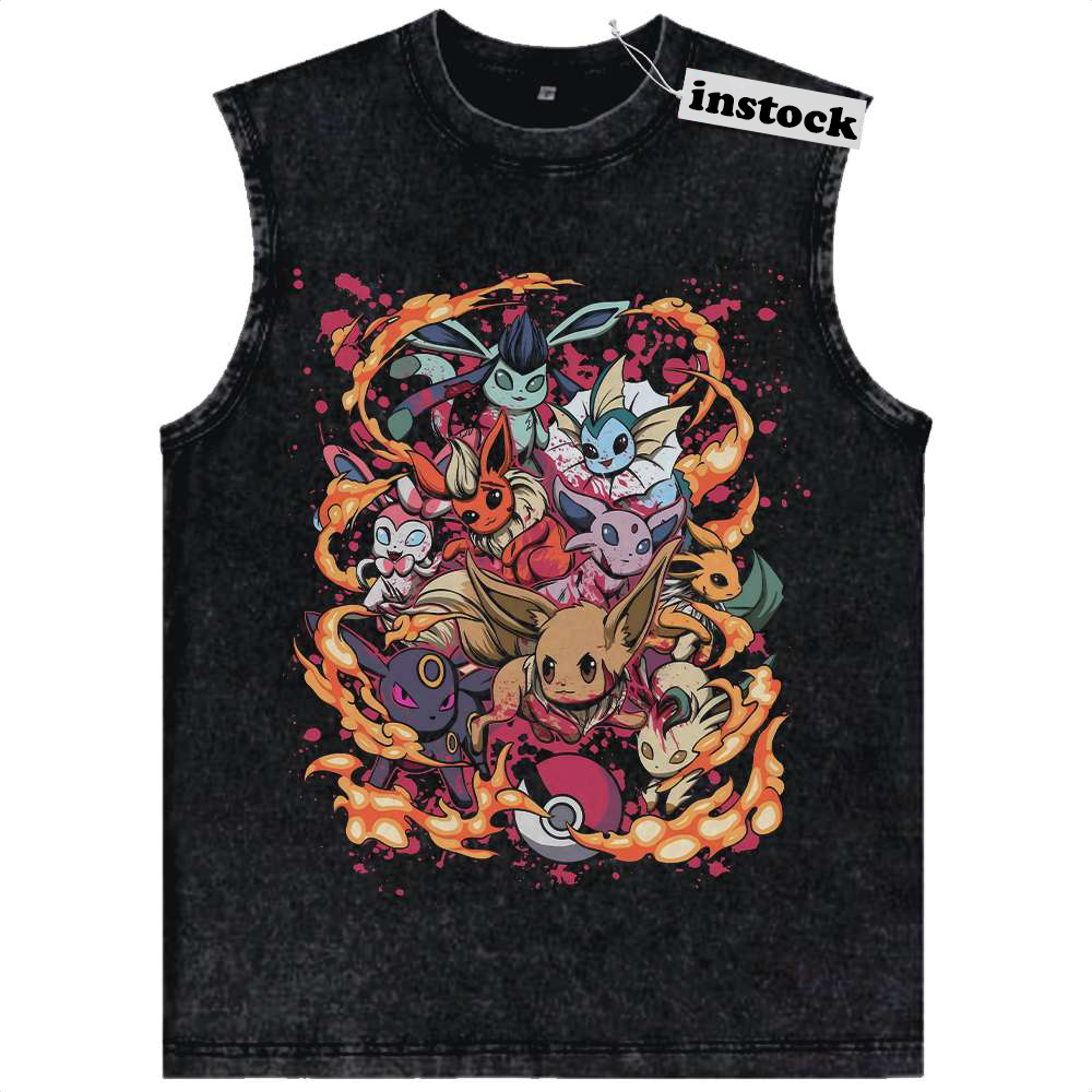Eevee Tank Top, Pokemon Tank Top, Anime Tank Top, Vintage Tank Top