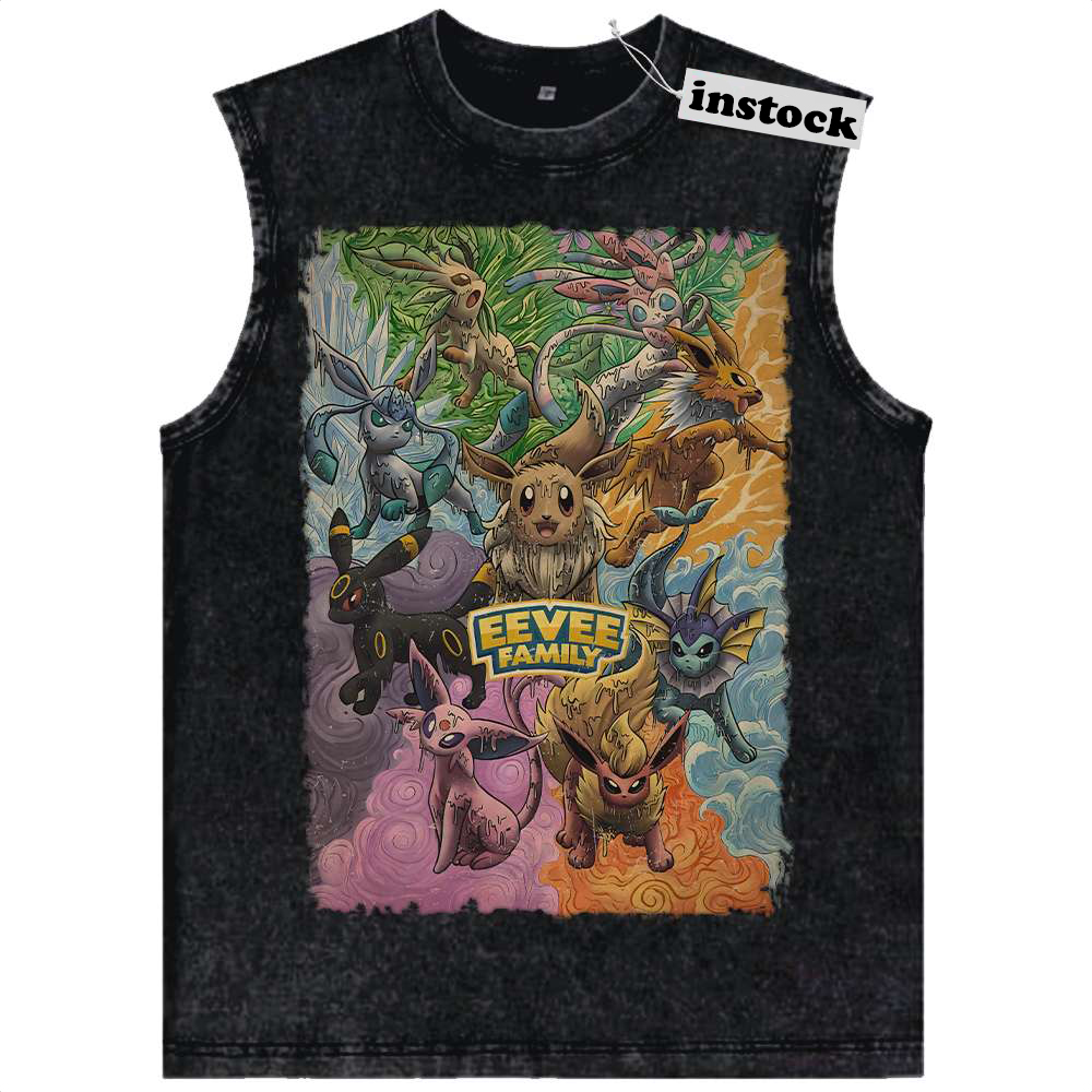Eevee Tank Top, Pokemon Tank Top, Anime Tank Top, Vintage Tank Top