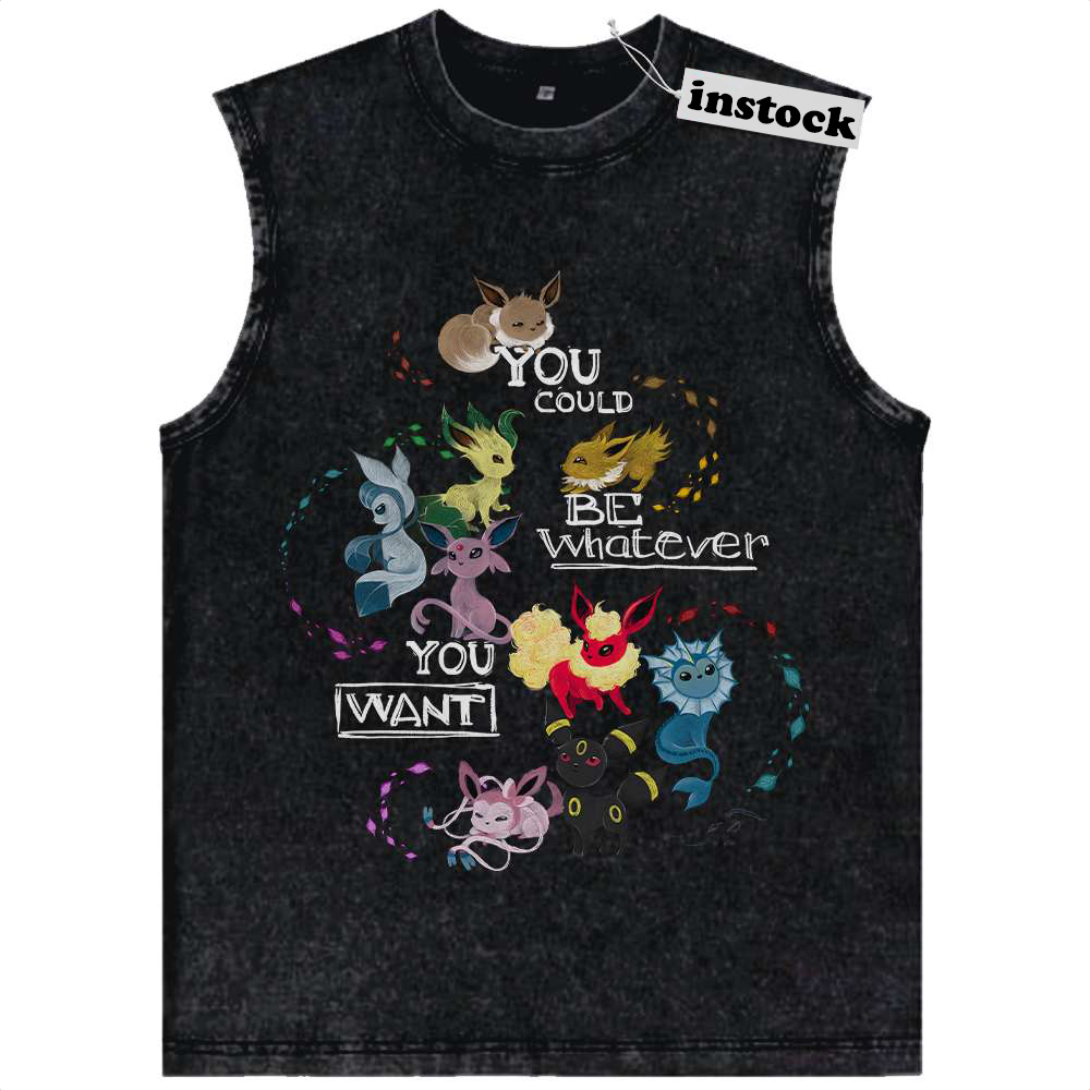 Eevee Tank Top, Pokemon Tank Top, Anime Tank Top, Vintage Tank Top