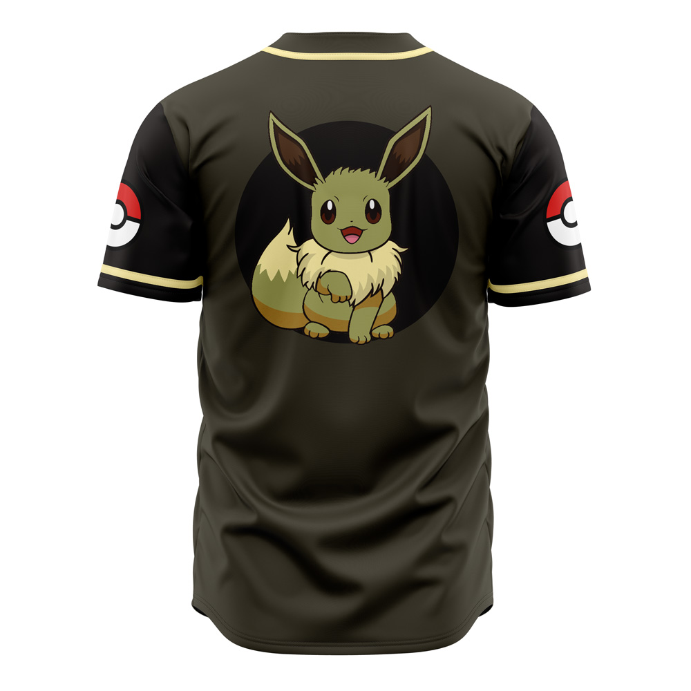 Alternative view of Eeveelutions Army Pokemon Custom Baseball Jersey - Otaku Hall