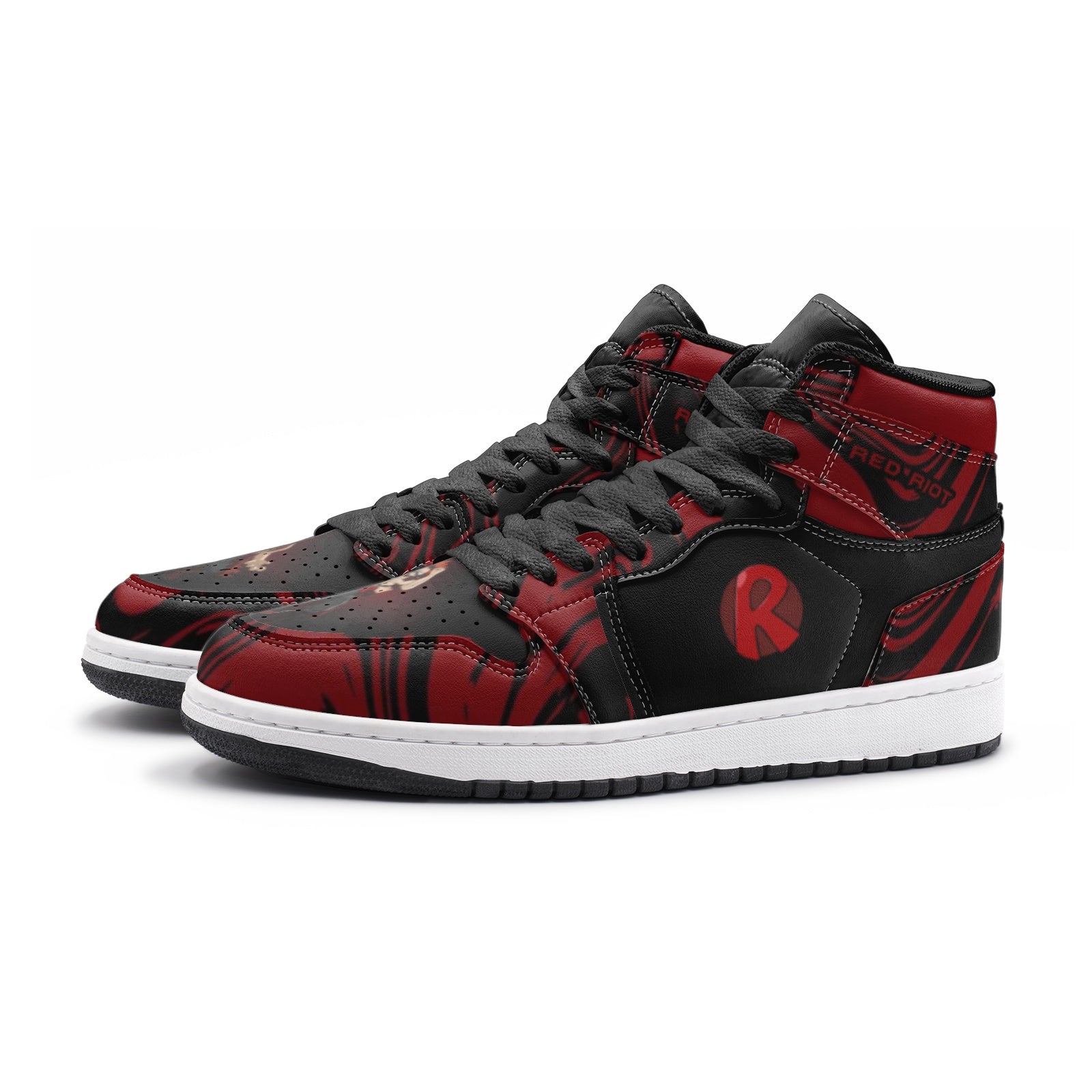 Alternative view of Eijiro Kirishima My Hero Custom Sneaker Mid 1 Basketball Shoes - Otaku Hall