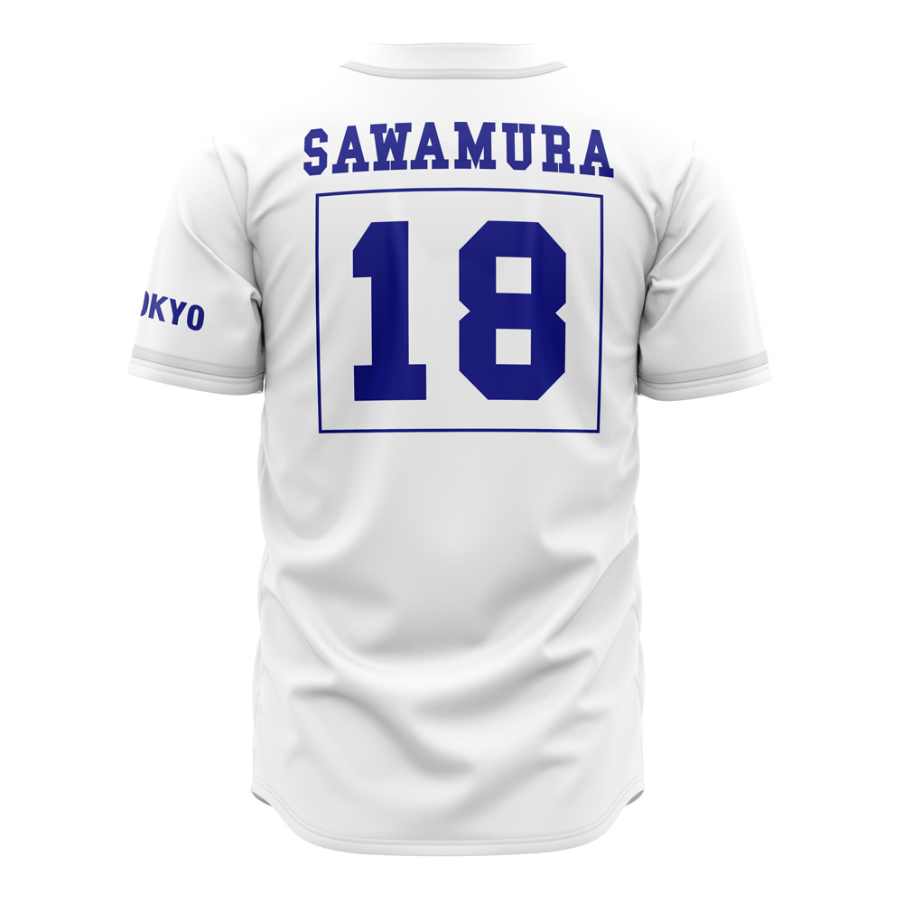 Alternative view of Eijun Sawamura Ace of Diamond Custom Baseball Jersey - Otaku Hall