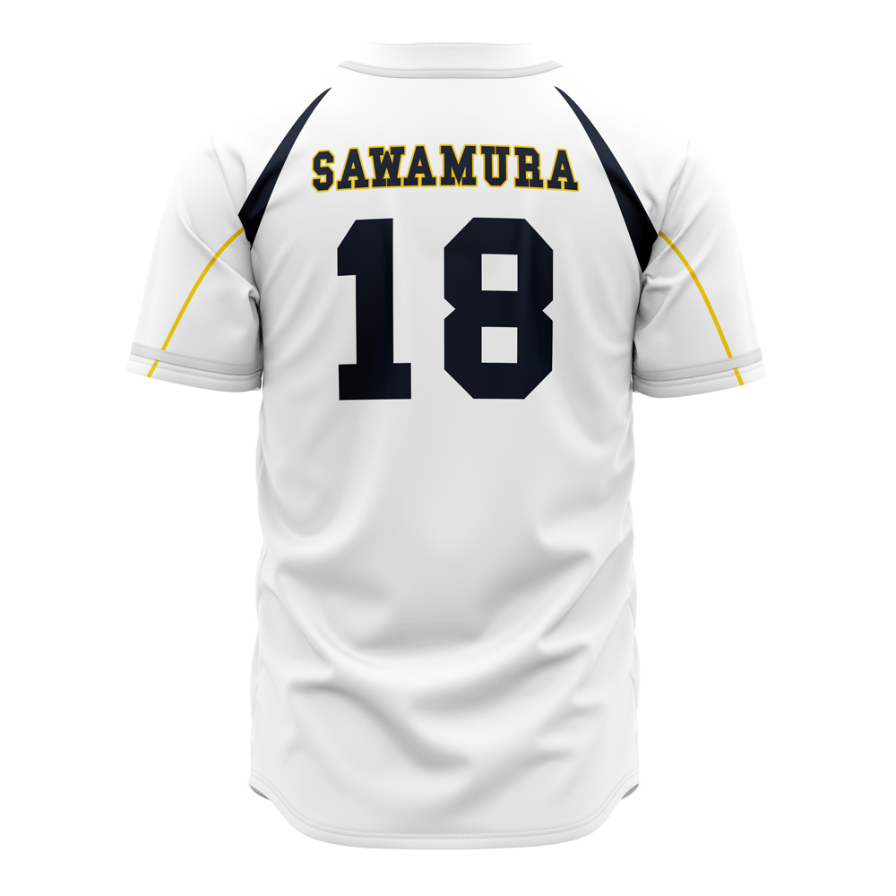 Alternative view of Eijun Sawamura Seido High Ace of Diamond Custom Baseball Jersey - Otaku Hall