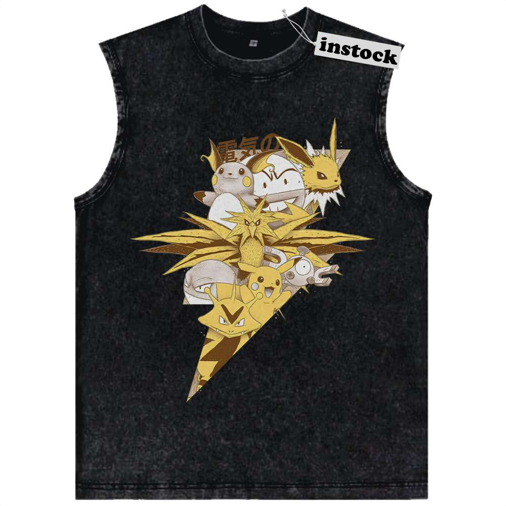 Electric Class Pokemon Tank Top, Anime Tank Top, Vintage Tank Top