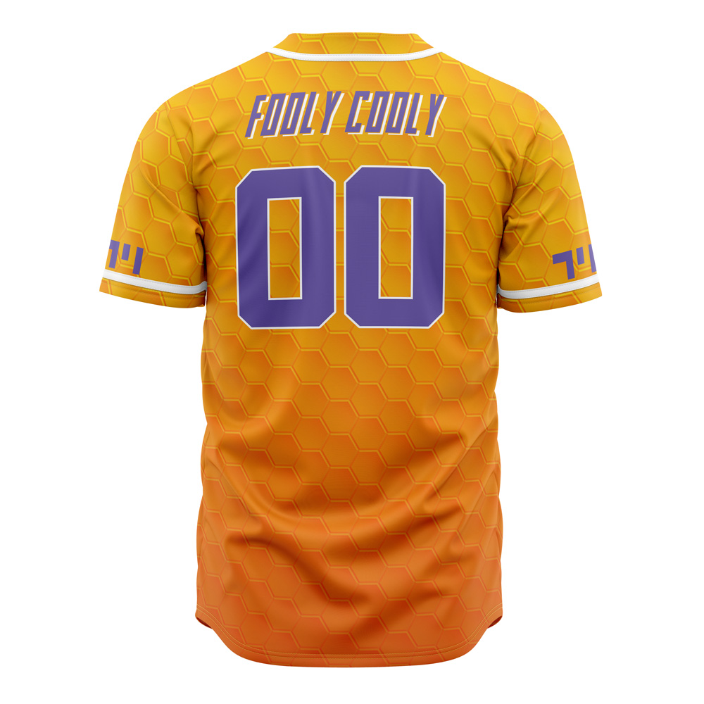 Alternative view of Electric FLCL Custom Baseball Jersey - Otaku Hall