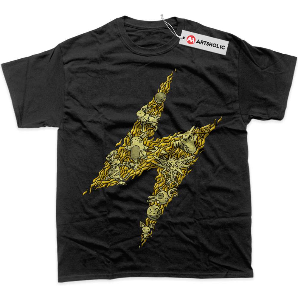 Alternative view of Electric-Type Pokemon Shirt, Anime Shirt, Graphic Tee