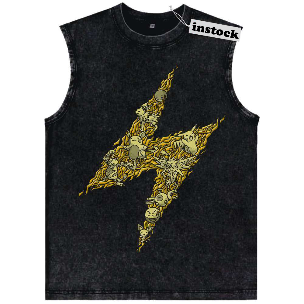 Electric-Type Pokemon Tank Top, Anime Tank Top, Vintage Tank Top