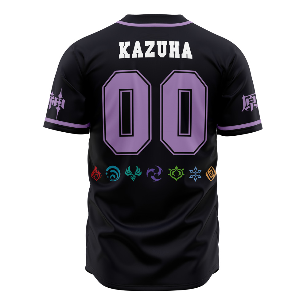 Alternative view of Elemental Magic Genshin Impact Custom Baseball Jersey - Otaku Hall