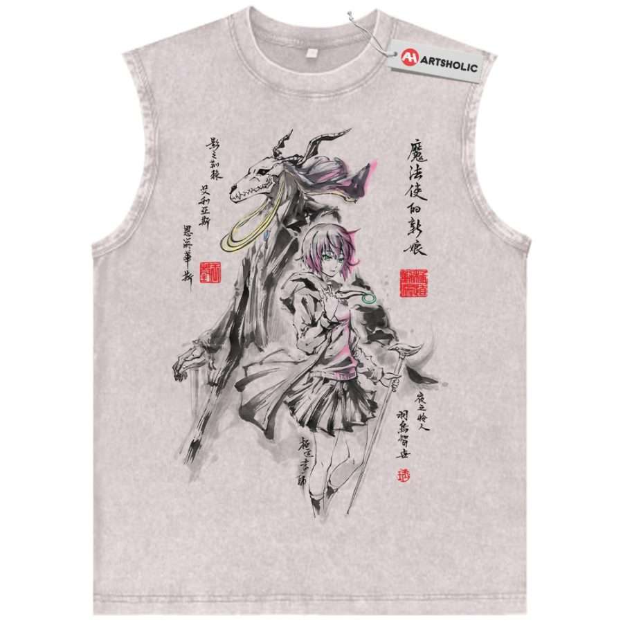Alternative view of Elias Ainsworth Tank Top, Hatori Chise Tank Top, The Ancient Magus' Bride Tank Top, Anime Tank Top, Vintage Tank Top