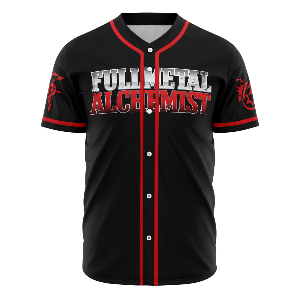 Elric Full Metal Alchemist Custom Baseball Jersey - Otaku Hall