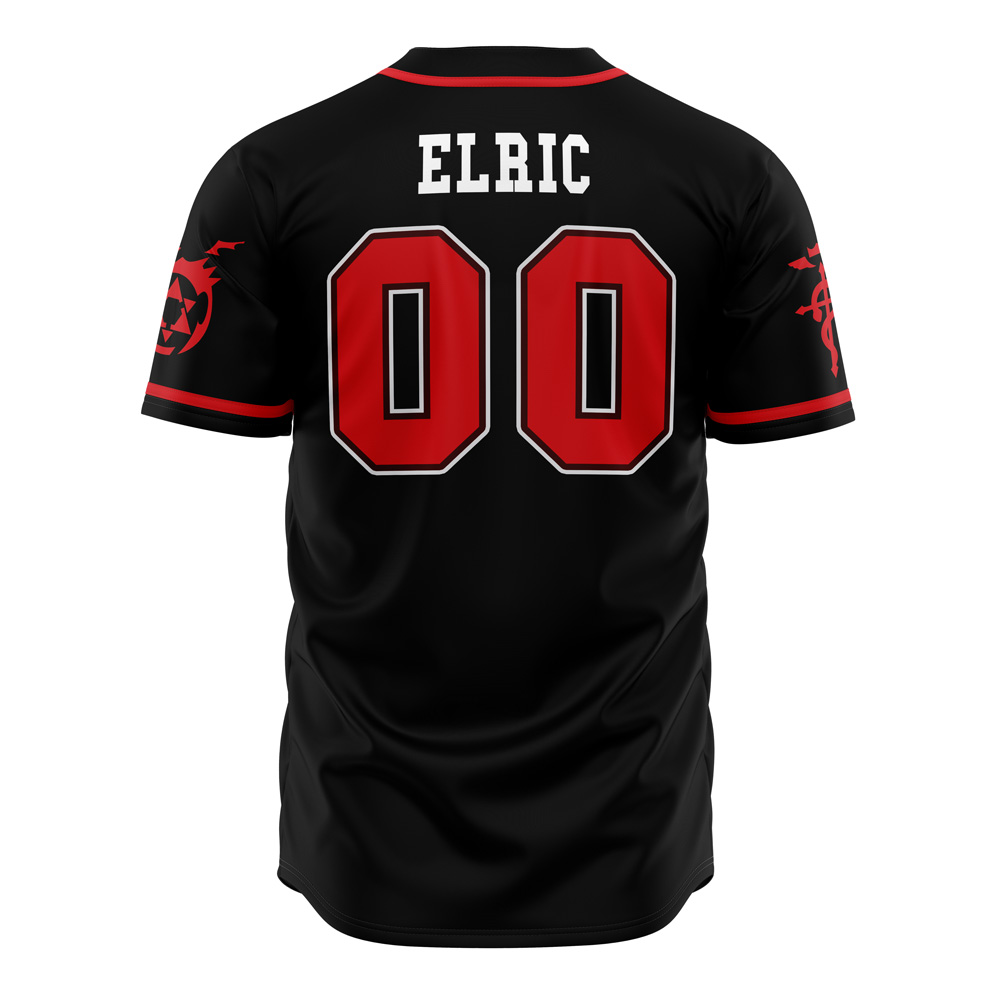 Alternative view of Elric Fullmetal Alchemist Baseball Jersey
