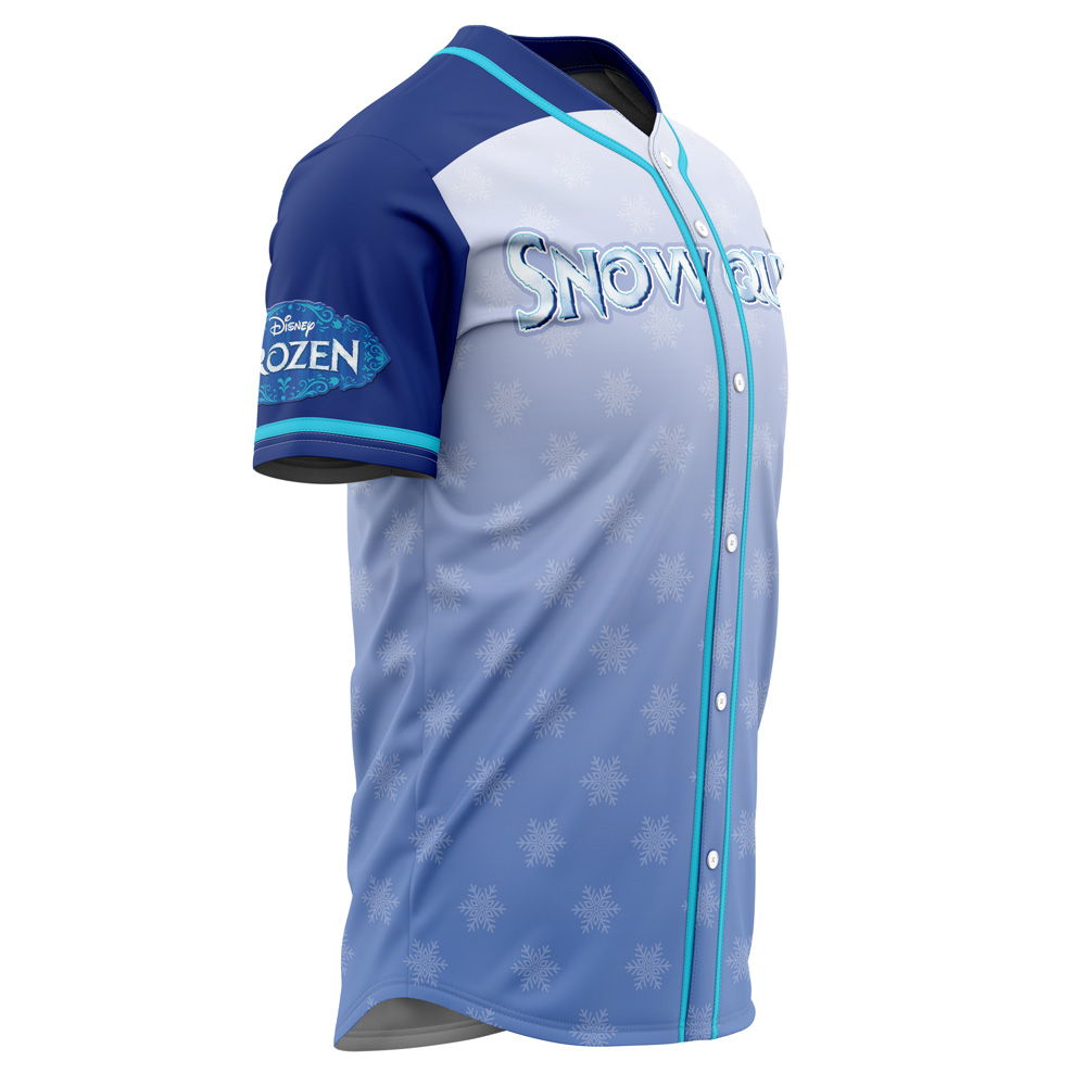 Alternative view of Elsa Frozen V1 Disney Custom Baseball Jersey - Otaku Hall