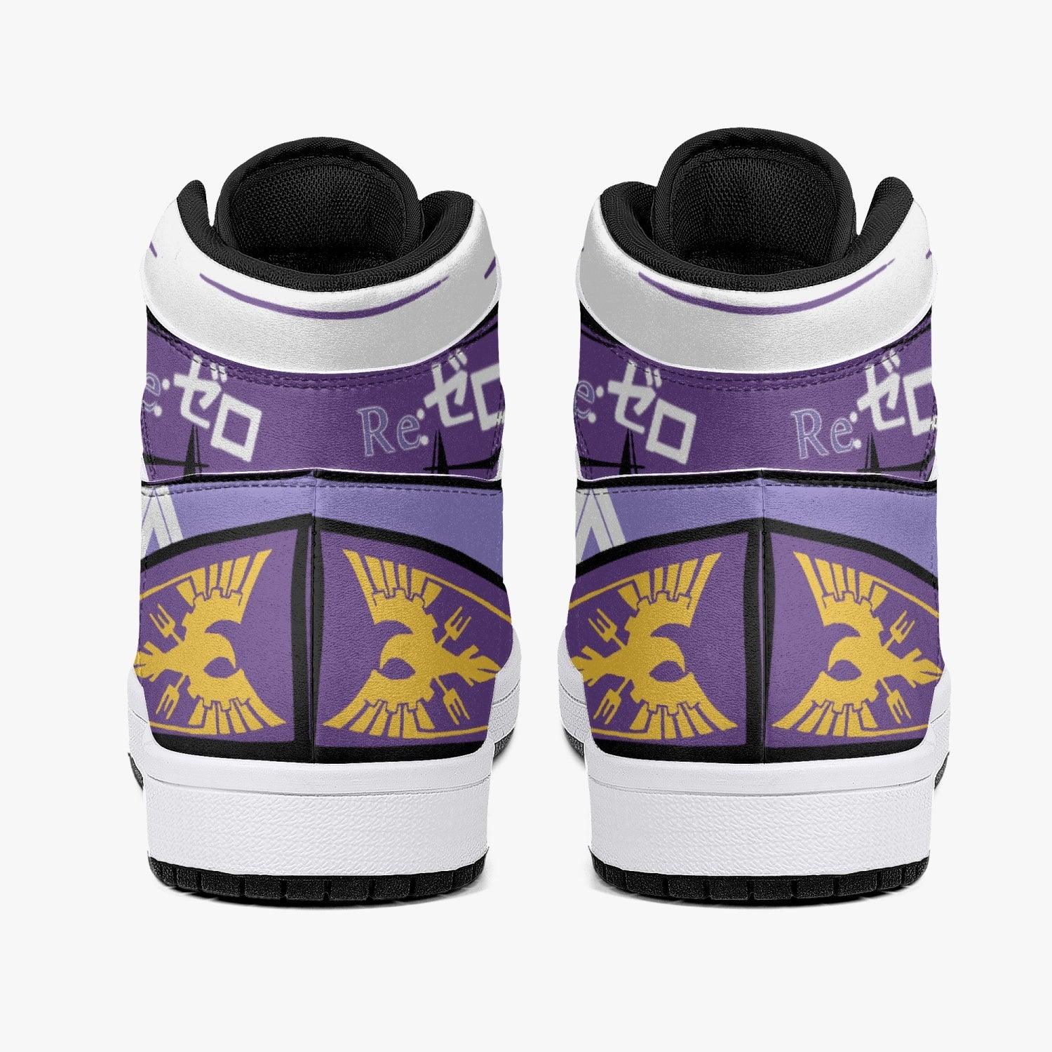 Alternative view of Emilia ReZero Custom Sneaker Mid 1 Basketball Shoes - Otaku Hall