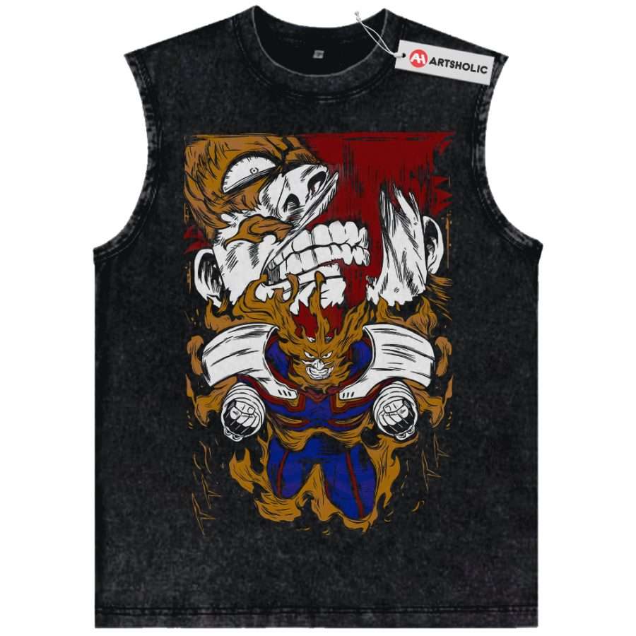 Alternative view of Endeavor Tank Top, Enji Todoroki Tank Top, MHA Tank Top, Anime Tank Top, Vintage Tank Top
