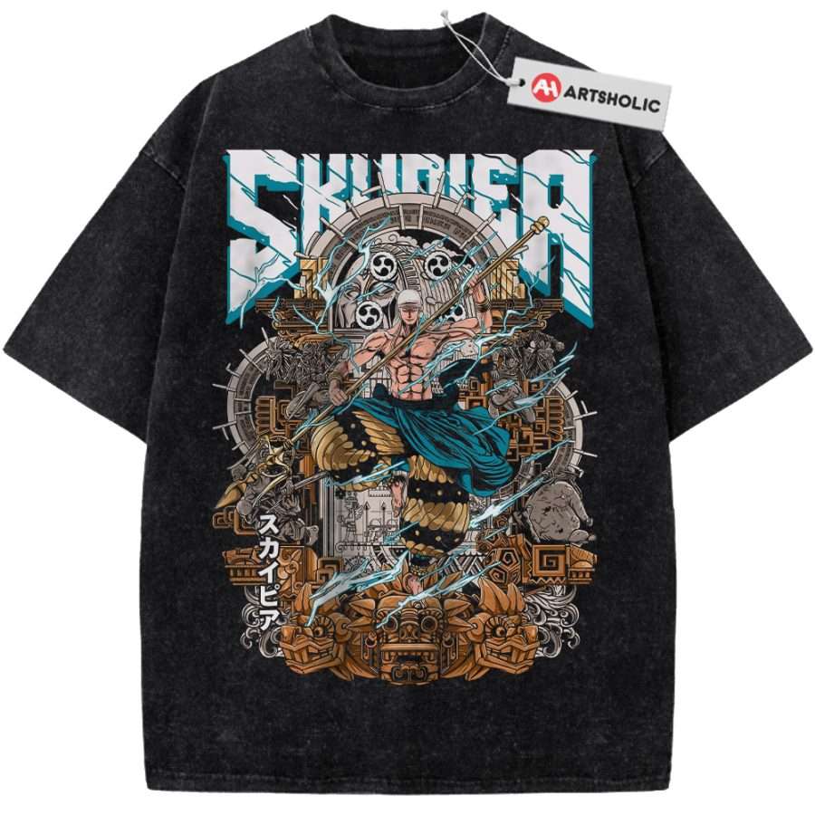 Alternative view of Enel Shirt, One Piece Shirt, Anime Shirt, Vintage T-Shirt