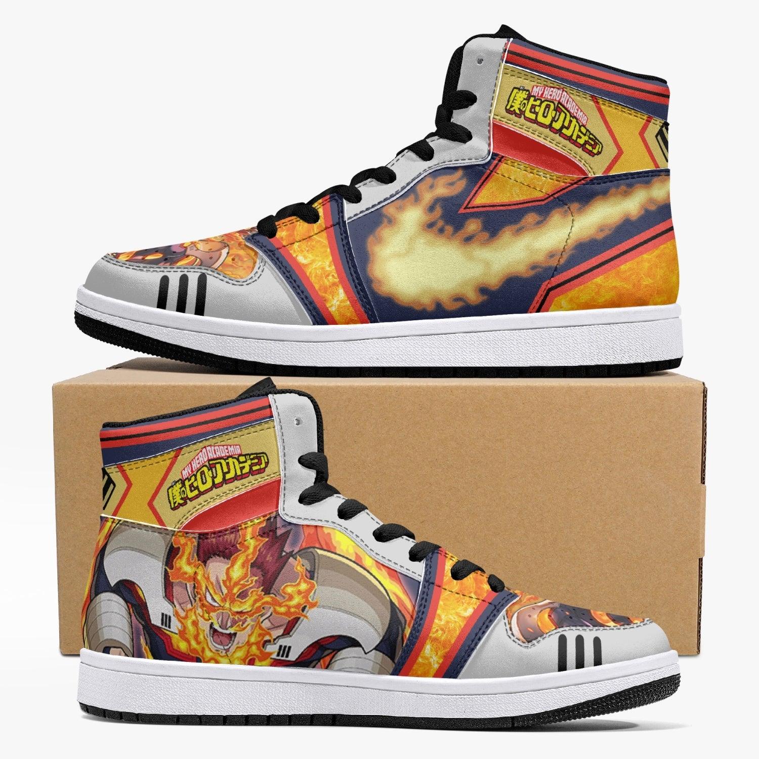 Enji Todoroki Endeavor My Hero Academia Custom Sneaker Mid 1 Basketball Shoes - Otaku Hall