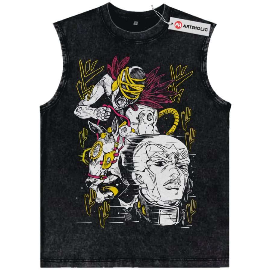 Alternative view of Enrico Pucci Tank Top, JoJo's Bizarre Adventure Tank Top, Anime Tank Top, Vintage Tank Top