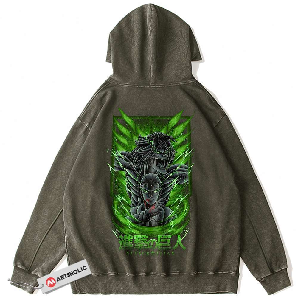 Eren Yeager Hoodie, Attack On Titan Hoodie, AOT Hoodie, Anime Hoodie, Vintage Hoodie