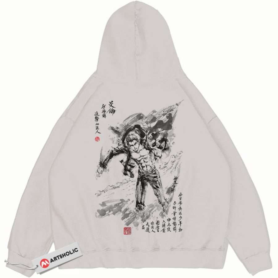 Alternative view of Eren Yeager Hoodie, Attack On Titan Hoodie, AOT Hoodie, Anime Hoodie, Vintage Hoodie