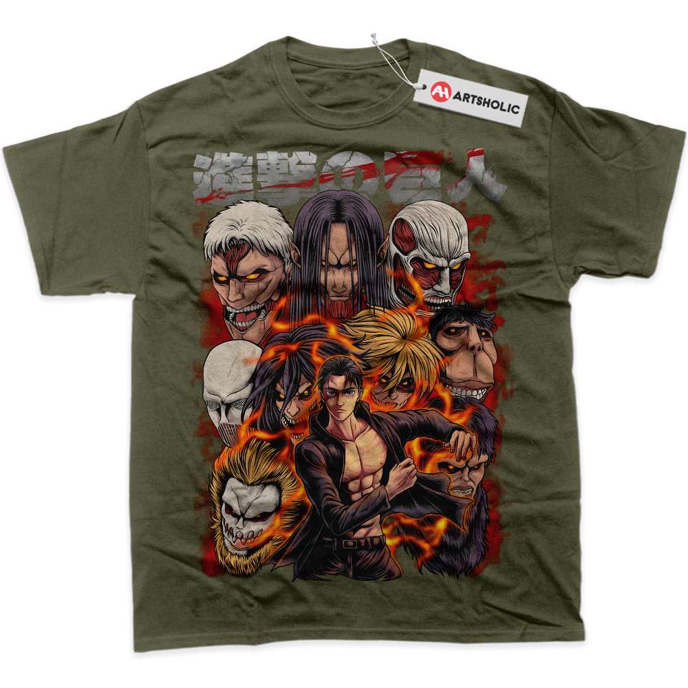 Alternative view of Eren Yeager Shirt, Attack On Titan Shirt, AOT Shirt, Anime Shirt, Graphic T-Shirt