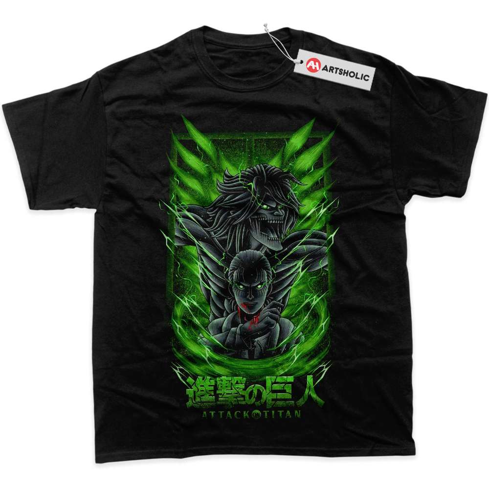 Alternative view of Eren Yeager Shirt, Attack On Titan Shirt, AOT Shirt, Anime Shirt, graphic T-Shirt