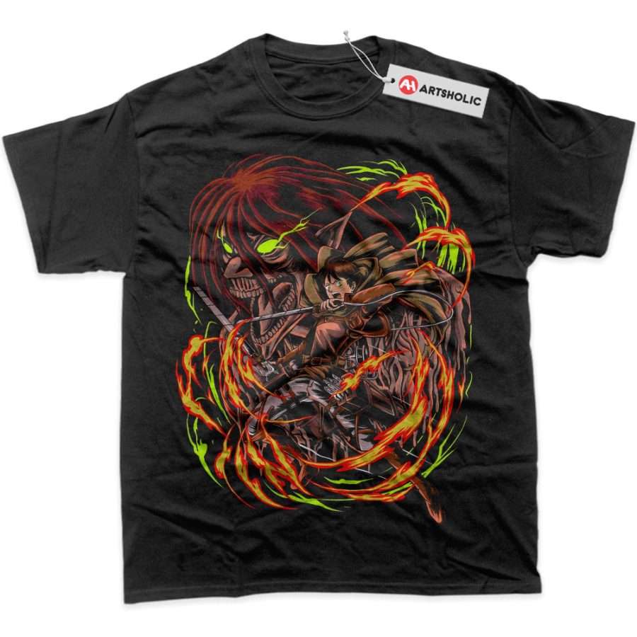 Alternative view of Eren Yeager Shirt, Attack On Titan Shirt, AOT Shirt, Anime Shirt, Graphic Tee
