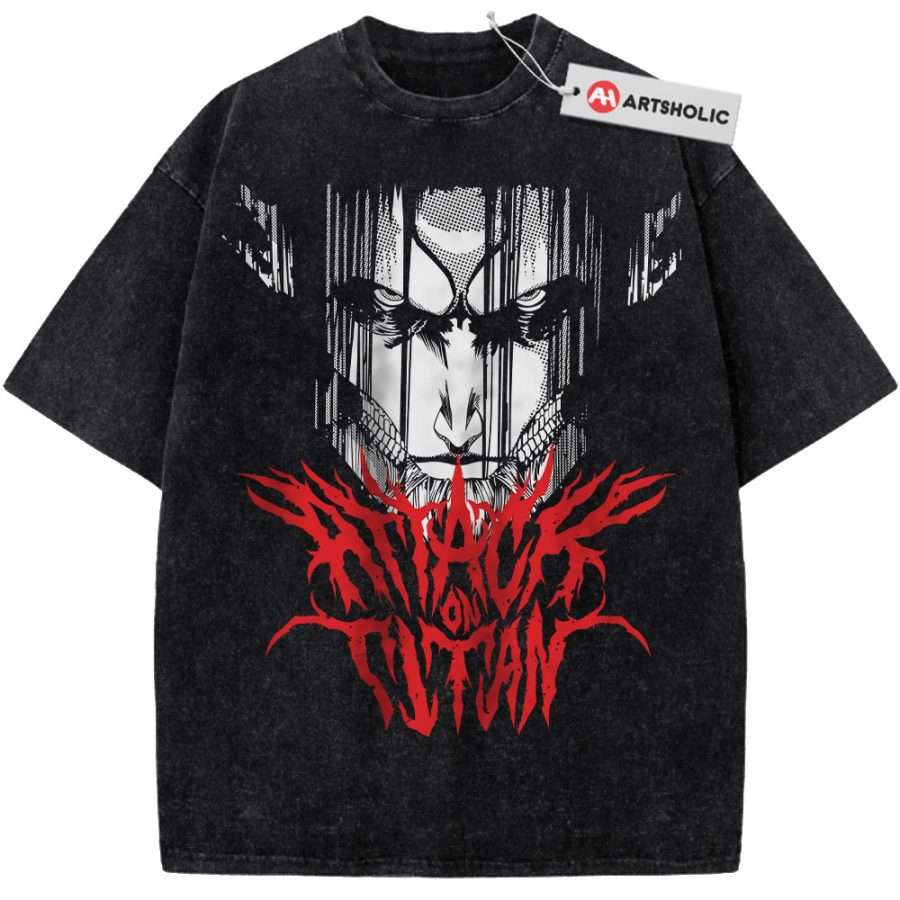 Alternative view of Eren Yeager Shirt, Attack On Titan Shirt, AOT Shirt, Anime Shirt, Vintage T-Shirt