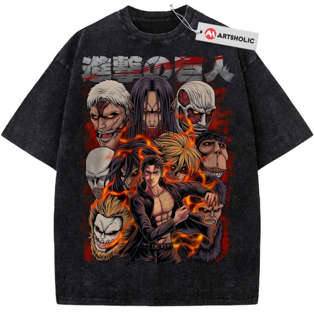 Eren Yeager Shirt, Attack On Titan Shirt, AOT Shirt, Anime Shirt, Vintage T-Shirt