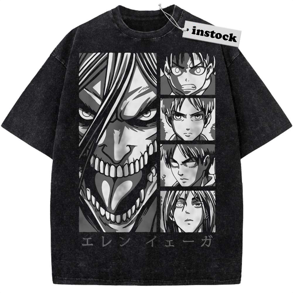 Eren Yeager Shirt, Attack On Titan Shirt, AOT Shirt, Anime Shirt, Vintage T-Shirt