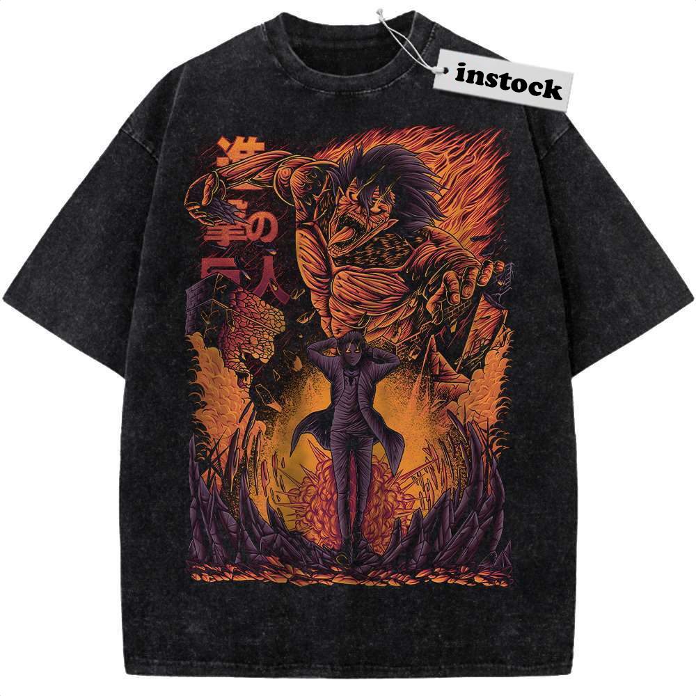 Eren Yeager Shirt, Attack On Titan Shirt, AOT Shirt, Anime Shirt, Vintage T-Shirt