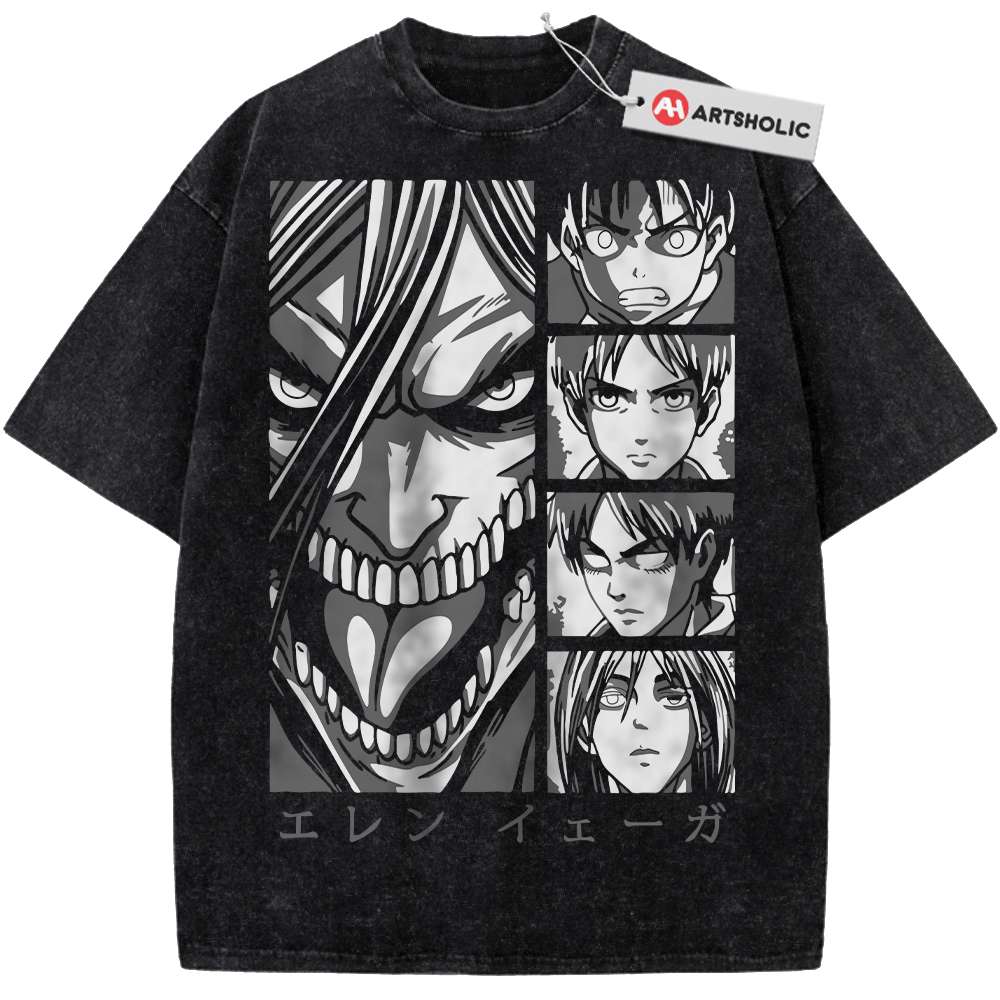 Eren Yeager Shirt, Attack On Titan Shirt, AOT Shirt, Anime Shirt, Vintage T-Shirt