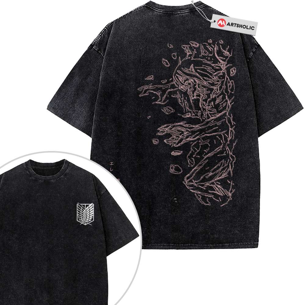 Eren Yeager Shirt, Attack On Titan Shirt, AOT Shirt, Anime Shirt, Vintage Tee 2-Sided